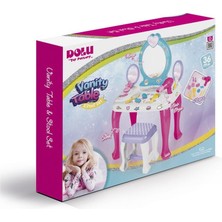 SHC4200 2568 Unicorn Makyaj Masası ve Tabure Seti -Dolu