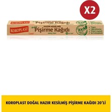 Koroplast Doğal Hazır Kesilmiş Pişirme Kağıdı 2 x 10 Lu