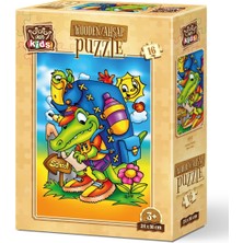 Art Puzzle Art Kids Okul Yolu 16 Parça Ahşap Puzzle