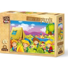 Art Puzzle Art Kids Meraklı Kampçılar 25 Parça Ahşap Puzzle