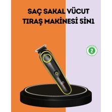 Machnera LED Ekranlı Şarjlı Saç ve Sakal Kesme Makinesi Erkek Bakım Cihazı Çok Başlıklı Set