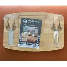 Pablito Home 2 Adet Pablito PBT-331 Bambu 2 Bıçaklı Peynir Tahta Seti