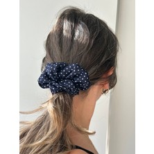 Lavanderopa Lacivert Puantiyeli Lastikli Saç Tokası