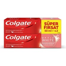 3 Adet Colgate Optic White Beyazlatıcı Diş Macunu 2 x 50 ml