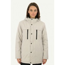 D1fference İçi Astarlı Su ve Rüzgar Geçirmez Cepli Kapüşonlu Kadın Mont