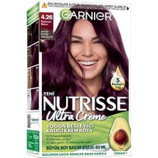 4 Adet Garnier Nutrisse 4.26 Patlıcan Moru Saç Boyası