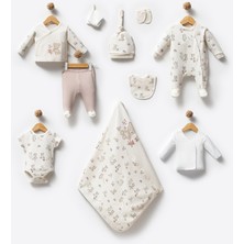 Bubbles %100 Organik Pamuk You And Me Baskı Kutulu 10 Parça Hastane Çıkış Seti