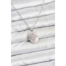 Shopwave 316L Çelik Gümüş Renk Pembe Lotus Model Kadın Küpe - TJ-BKO10812