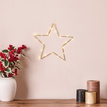 Kpm Star Dekoratif Aydınlatma - Sarı - 29,5 cm