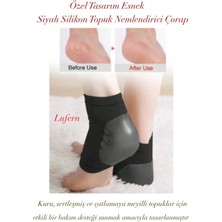 Lufern Özel Tasarım Esnek Siyah Silikon Topuk Nemlendirici Çorap Kişisel Bakım Çatlak Kuru Sertleşmiş Topuk