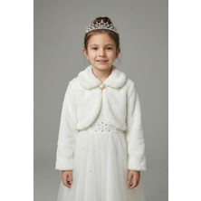 Mnk Baby & Kids Pelüş Uzun Kol Kız Çocuk Bolerosu M00681