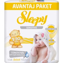 Sleepy Sensitive Islak Bebek Havlusu 3X90 Lı