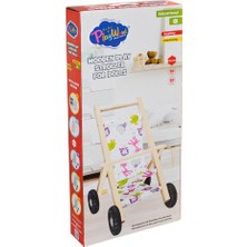 SHC4200 ONY-386 Ahşap Oyuncak Bebek Arabası -Onyıl