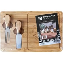 Pablito Home Pablito PBT-330 Bambu 2 Bıçaklı Peynir Tahta Seti
