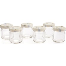 Sarkap 6'lı 40 cc Kapaklı Şeffaf Yuvarlak Cam Kavanoz