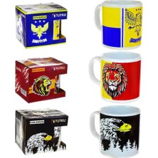 4 Adet Tutku Seramik Kupa Taraftar Şampiyon 300 ml