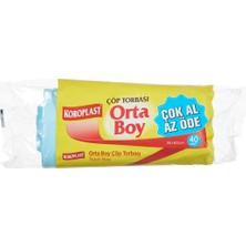 2 Adet Koroplast Ortaboy Çöp Torbasi 55X60 40 Lı