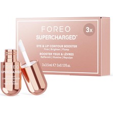 Suha Store Foreo Supercharged Göz ve Dudak Serumu – Niasinamid, Iletken Jel – Yaşlanma Karşıtı, Dudak Dolgunlaştırıcı ve Şişlik Giderici Bakım – Seyahat Boyu – 3 x 3.5 ml