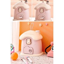 3 Adet Krd Home Tavşan Evi Kilitli Plastik Kumbara