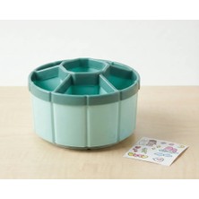 3 Adet Krd Home Yuvarlak Döner 6 Gözlü Organizer