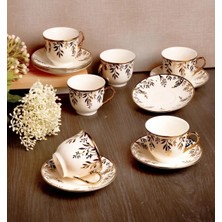 3 Adet Paçi Glory Yaldızlı Fincan Seti 6 Lı