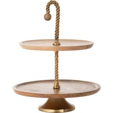 Mudo Home WOODEN DEKORATİF KEK STANDI 40 CM