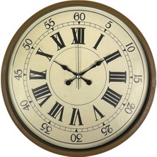 Ototechparca Zentime 36 cm Kahverengi Dekoratif Duvar Saati