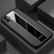 Samsung Galaxy A07 Uyumlu Kılıf Zebana Premium Deri Kılıf Siyah