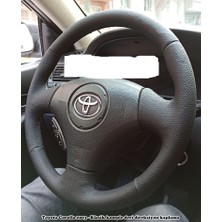 İskender Oto Aksesuar Direksiyon Kılıfı Toyota Corolla 2003 - 2005 Klasik Siyah Dikişli DETAY DERİ DİREKSİYON
