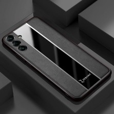 Samsung Galaxy A17 Uyumlu Kılıf Zebana Premium Deri Kılıf Siyah