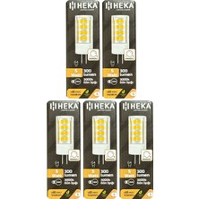 Avarson (5 Adet) Heka 5W (35W) 3000K (Sarı Işık) G4 Duylu Dim Edilebilir LED Kapsül Ampul