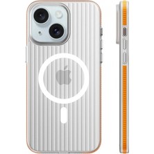 Marsilyan  iPhone 15 Line Magsafe Kapak - Turuncu