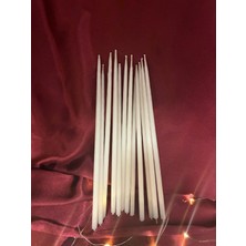 İzmir Candle 100'LÜ Beyaz Kilise,dilek,ayin,ritüel,arınma,church Candle,doğum Günü Mumu