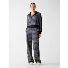 Guess Maya 4g Geniş Paça Kadın Lacivert Eşofman Altı V6RB09K2042-FJBB