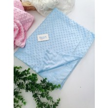 Nohut Kabartmalı Çift Kat Battaniye Mavi - .