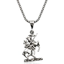 Skygo Gümüş Göktürk Süvarisi Kolye