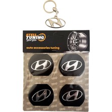 Bigohobi Aracınıza Özel, Metal Anahtarlık ve Jant Göbek Aluminyum Arma Sticker Seti