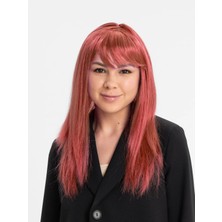 Ayder Timya Kızıl Renk Düz Kesim Uzun Parti Peruğu Takma Saç TG/Tmya1395 212715