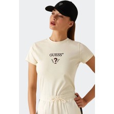 Guess Colette Kısa Kollu Kadın Beyaz T-Shirt V4YI21KCDH1-D001