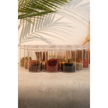 Ayem Home 12'li 250ML Vakumlu Kapak Baharatlık Takımı - Sızdırmaz Conta - Etiket Hediyeli Akrilik Saklama Kabı