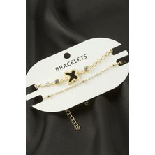 LTG Nova 2 Adet Kelebek Trend Zincir Bileklik