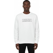 Gant Bisiklet Yaka Logo Baskılı Sweatshirt