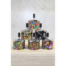 ForWhat Büro Ev Ofis Dekoru Için 12X8CM Dumansız Basmalı Metalik Mini Oval Küllük
