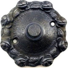 Ayder Timya Antika Tarz Dekoratif Pirinç Güllü Kapı Zili - 75mm, Oksit TG/Tmya1395 213577