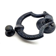 Ayder Timya Antika Tarz Dekoratif Pirinç Dövme Kapı Tokmağı, Taktak - 150x105 mm, Oksit TG/Tmya1395 213573