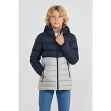 D1fference İçi Kürklü Cepli Kapüşonlu Jel Elyaflı Su ve Rügar Geçirmez Erkek Çocuk Kışlık Mont