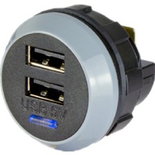 MELLİFERA Mellifera Otomobil Kamyon Karavan Tekne Yat Kısa Gizli Ayaklı Hızlı Şarj Adaptörü Soketi Dc 12V  4.8A Çift Portlu Araç USB Şarj Cihazı