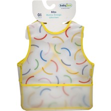 Babyjem Leke Tutmaz Giymeli Sarı Gülen Yüz Mama Önlüğü