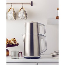 English Home Cmk 6010 Inox Çay Makinesi ve Kettle Beyaz-Krom