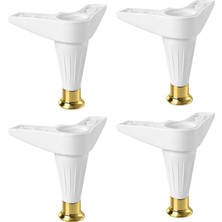 Badem10 Aytuğ Akasya 15 cm (4 Adet) Ayarlanabilir Robot Süpürgeye Uygun Mobilya Kanepe Baza Tv Ünitesi Ayağı